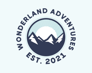 Alpine Mountain Peak logo design