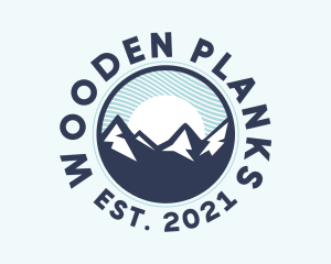 Alpine Mountain Peak logo design