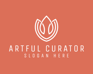 Elegant Tulip Flower logo design