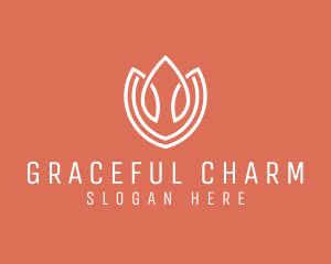 Elegant Tulip Flower logo design