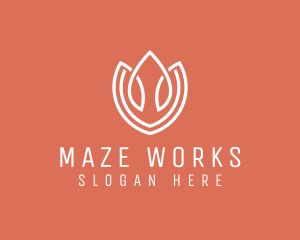 Elegant Tulip Flower logo design