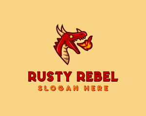 Rebel Dragon Fire  logo design