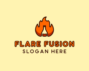 Flare - Fire Bottle Distillery logo design