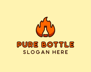 Bottle - Fire Bottle Distillery logo design