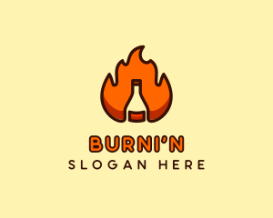 Fire Bottle Distillery  logo design