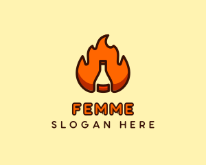 Fire Bottle Distillery  logo design