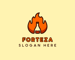 Fire Bottle Distillery  logo design