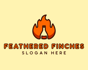 Fire Bottle Distillery  logo design