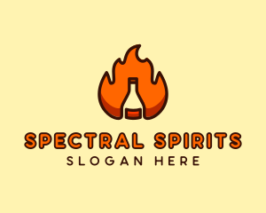 Fire Bottle Distillery  logo design