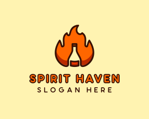 Distillery - Fire Bottle Distillery logo design