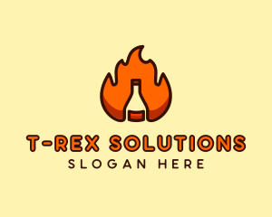 Fire Bottle Distillery  logo design