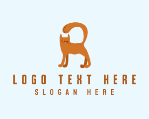 Pet Store - Playful Cat Letter R logo design