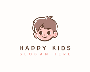 Smiling Child Boy logo design