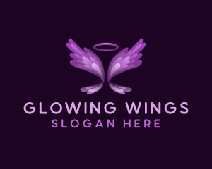 Cute Angel Wings logo design