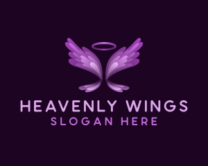 Cute Angel Wings logo design