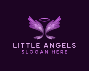 Cute Angel Wings logo design