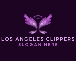 Cute Angel Wings logo design