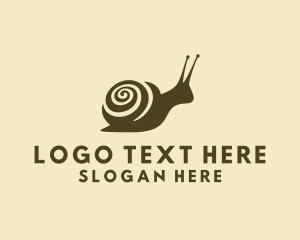Gastropod - Molusk Spiral Snail logo design