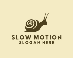 Slug - Molusk Spiral Snail logo design