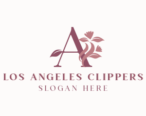 Floral Leaf Letter A Logo