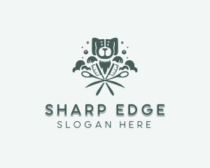 Scissor - Dog Pet Grooming logo design