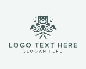 Scissor - Dog Pet Grooming logo design