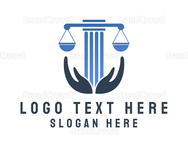 Legal Pillar Hands Logo