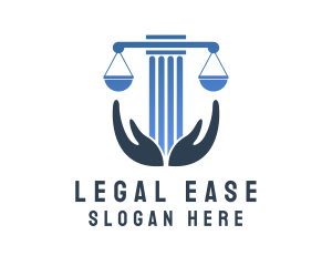 Legal Pillar Hands  logo design