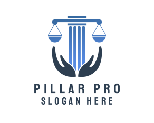 Legal Pillar Hands  logo design