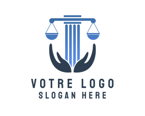 Legal Pillar Hands  logo design