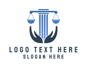 Jurist - Legal Pillar Hands logo design