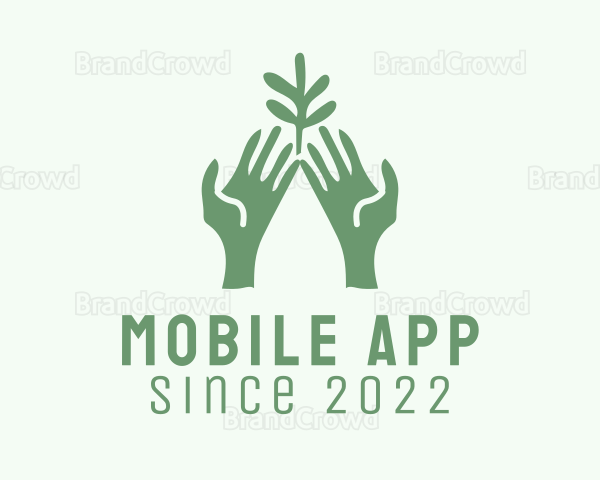 Plant Hand Gardening Logo