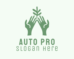 Plant Hand Gardening Logo