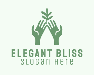 Plant Hand Gardening Logo