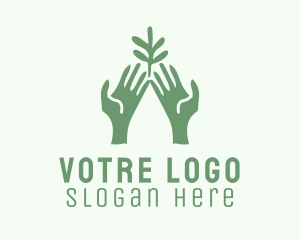 Plant Hand Gardening Logo