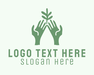 Plant Hand Gardening Logo