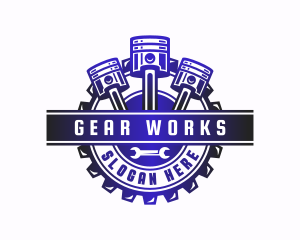 Piston Gear Workshop logo design