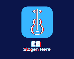 Static - Glitchy Guitar App logo design