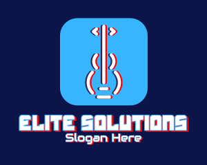 Glitchy - Glitchy Guitar App logo design