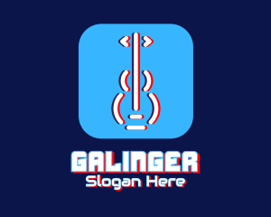 Networking - Glitchy Guitar App logo design