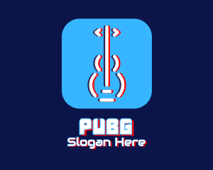 Mobile Application - Glitchy Guitar App logo design