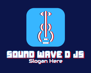 Static - Glitchy Guitar App logo design