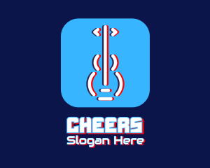 Web - Glitchy Guitar App logo design