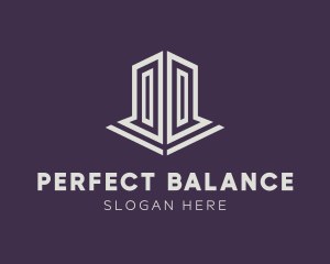 Symmetry - Minimalist Real Estate Building logo design