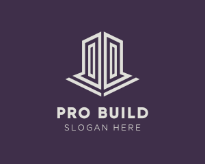 Minimalist Real Estate Building logo design