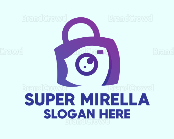 Purple Camera Bag Logo