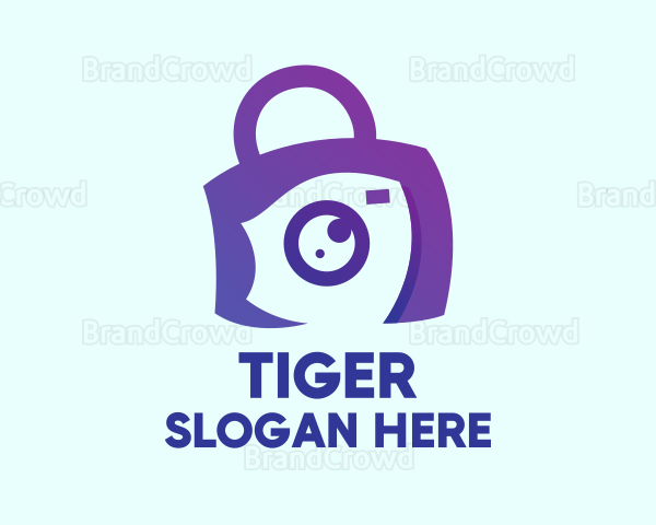 Purple Camera Bag Logo