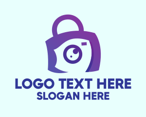 Travel Vlog - Purple Camera Bag logo design