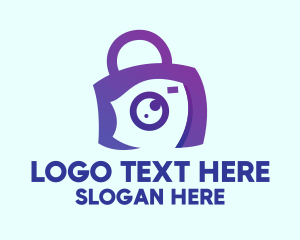 Purple Camera Bag Logo