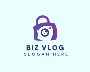 Camera Lens Bag logo design